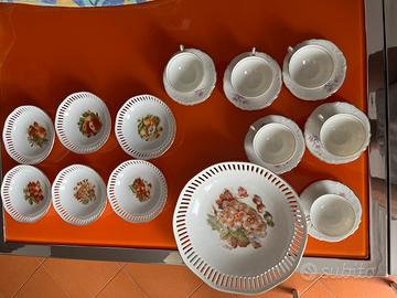 Bevienthal Bavaria porcellana filo d’oro anni 50