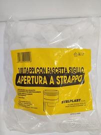 Tappo con fascetta apertura a strappo 100 PZ