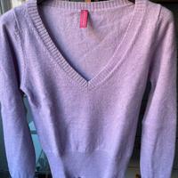 Maglia in cachemire color lilla