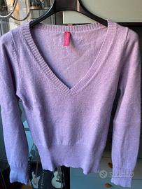 Maglia in cachemire color lilla