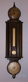 Orologio da muro con stazione meteo vintage