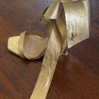 SANDALI ORO PATRIZIA PEPE