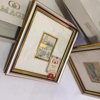 Coppia quadretti su foglia d'argento 925/000