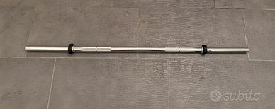 Bilanciere 120 cm peso 7 kg + 2 blocca dischi