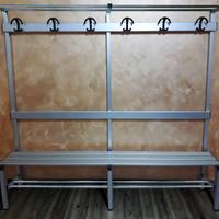 Panche spogliatoio nuove 2 mt.alluminio anodizzato
