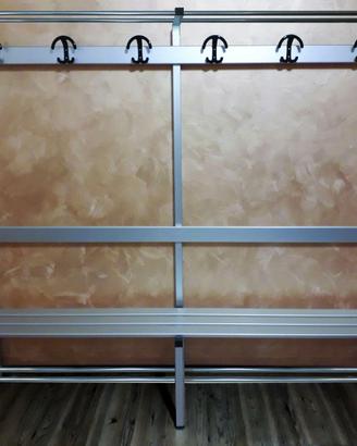 Panche spogliatoio nuove 2 mt.alluminio anodizzato