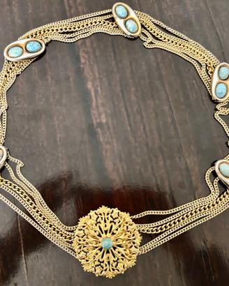 Cintura vintage metallo e pietre dure