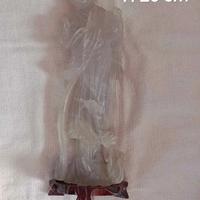 Statua Geisha in ametista con base in legno – 26cm