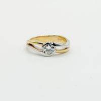 Solitario oro 18 kt e diamante ct. 0.48 Damiani