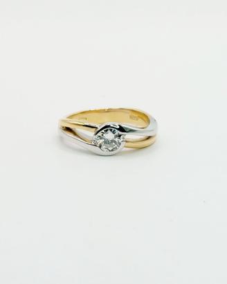 Solitario oro 18 kt e diamante ct. 0.48 Damiani