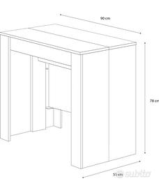 Tavolo consolle allungabile