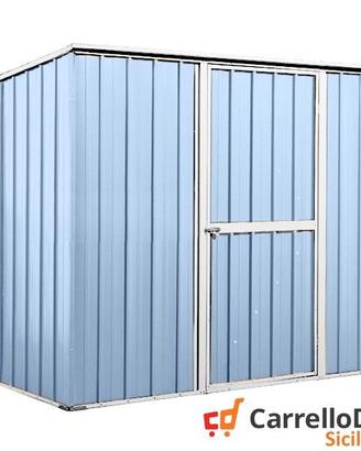 Casetta box giardino Acciaio 260x185 azzurro