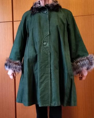 Soprabito imbottito vera pelle finiture eleganti