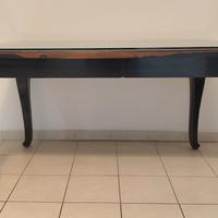 tavolo nero legno gioco pranzo allungabile 