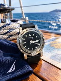 Orologio uomo sportivo nautica 90 vintage acciaio