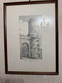 5 litografie delle porte vecchia Genova