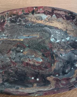 Piatto in  ceramica  dipinto a mano