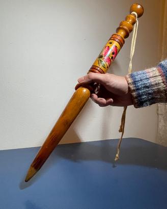 Matitone in legno decorato 49 cm