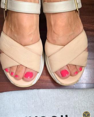 Sandali Hogan in pelle beige – origanali 