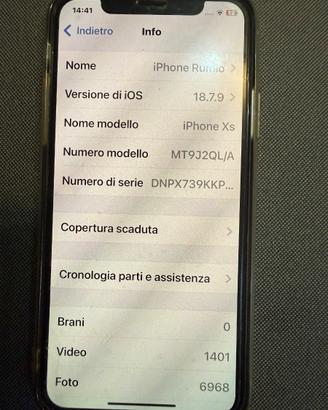 iPhone Xs 256 gb completo con scatola e accessori