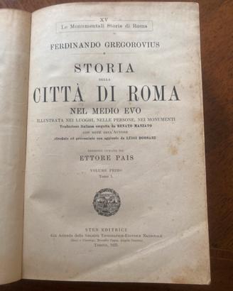 Libro 'Storia della citta' di Roma'