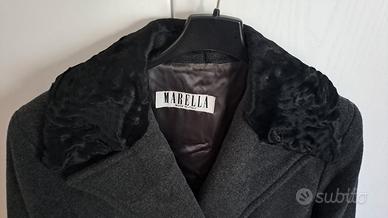 Cappotto Marella lana e cachemire, collo agnello
