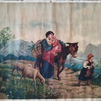 antichi arazzi originali di scene russe 