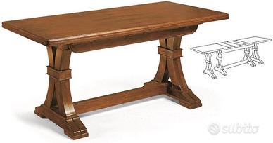 Tavolo fratino allungabile in arte povera