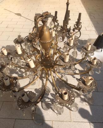 Lampadario antico  a gocce