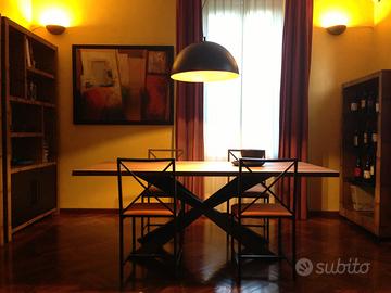 Lampadario a cupola metallo bronzo diam. 60