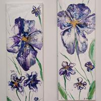 Quadro Moderno doppia tela Fluid Art