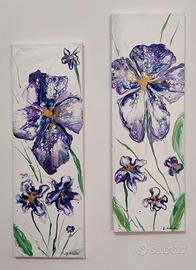 Quadro Moderno doppia tela Fluid Art