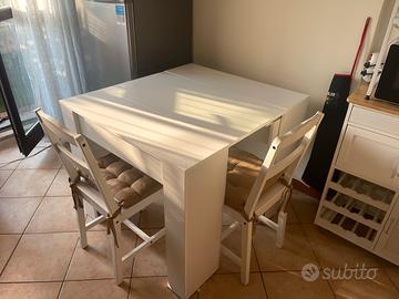 Tavolo console estendibile + 2 sedie Ikea HAUGA