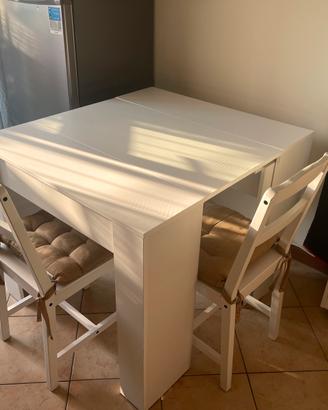 Tavolo console estendibile + 2 sedie Ikea HAUGA