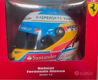casco scala 1/2 Ferrari Fernando Alonso firmato
