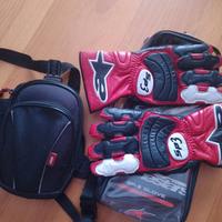 Guanti da donna e marsupio da gamba