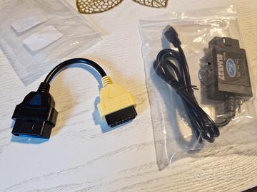 ELM 327  USB CON CAVO giallo FCA +driver software 