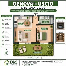 Uscio trilo con giardino garage