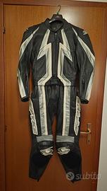 Tuta da moto in pelle divisibile SPYKE-Taglia 48