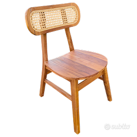 STOCK SEDIA IN TEAK E RATTAN