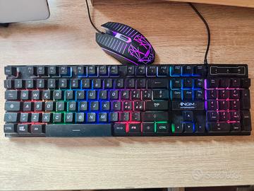 Tastiera italiana con mouse da gaming NGM