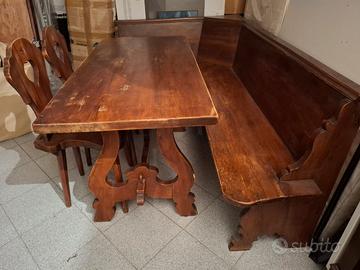 tavolo fratino con panca e sedie 