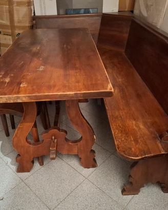 tavolo fratino con panca e sedie 