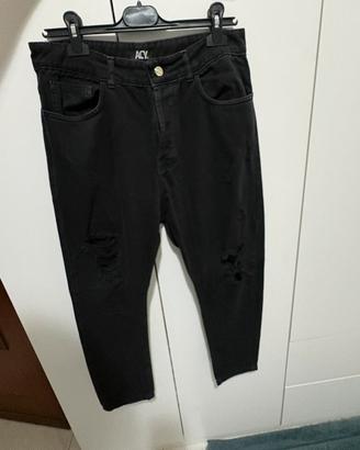 Jeans strappato nero 46 ACY