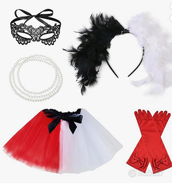 Costume Cruella de Vil Bambina con Tutu e Accessor