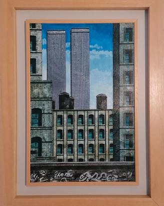 Dipinto 40x60 Towers olio su tela T. CAPUTO quadro