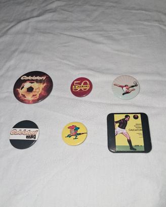Set 6 Spillette Calciatori Panini e Calciatori Mag