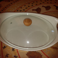 Pirofila in ceramica con coperchio