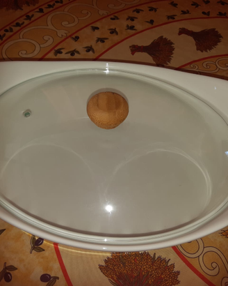 Pirofila in ceramica con coperchio
