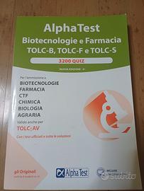 Libro Alpha test Biotecnologie e Farmacia 